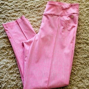 Lilly Pulitzer Pink and White Checkered Pants